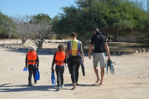 Claudio seen here escorting the ladies to the boat.